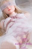 MLW Doll Sex Doll 87cm A-cup Yuu Head Full Silicone Torso in White Dress, and Pink Rope Bondage