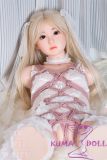MLW Doll Sex Doll 87cm A-cup Yuu Head Full Silicone Torso in White Dress, and Pink Rope Bondage