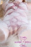 MLW Doll Sex Doll 87cm A-cup Yuu Head Full Silicone Torso in White Dress, and Pink Rope Bondage