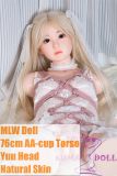 MLW 76cm AA-cup Silicone Torso with Yuu Head, White Dress, and Pink Rope Bondage