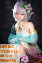 MLW doll Full Silicone Loli Love doll 148cm B-cup Ali head Face Makeup Selectable Elf Sex Doll