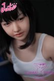 J-cute Doll Full Silicone Love Doll 149cm/4ft9 A-cup with Silicone Head AGD08 in White Lingerie
