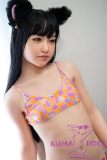 J-cute Doll Full Silicone Love Doll 149cm/4ft9 A-cup with Silicone Head AGD08 in Orange & Purple Bikini