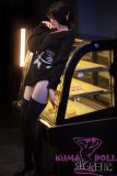 Firefly Diary 165cm C-cup Lian Head Full Silicone Sex Doll With Body Make-up in Black Sweater