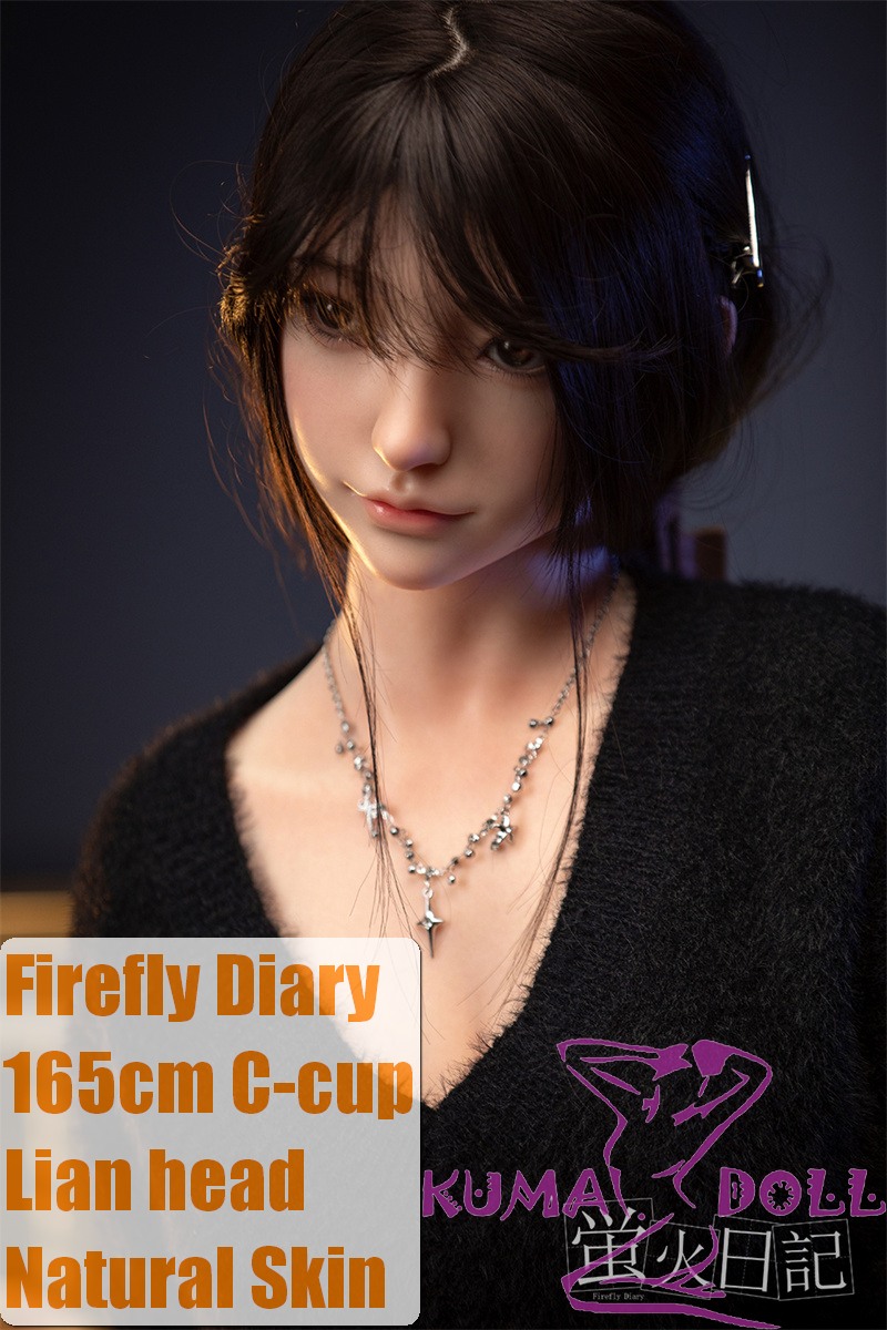 Firefly Diary 165cm C-cup Lian Head Full Silicone Sex Doll With Body Make-up in Black Sweater
