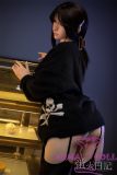 Firefly Diary 165cm C-cup Lian Head Full Silicone Sex Doll With Body Make-up in Black Sweater