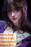 Firefly Diary 164cm G-cup Linglong Head Full Silicone Sex Doll With Body Make-up