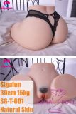 Sigafun TPE Hip SG-T-001 Vanessa Natural Skin Sex Toy in Black Lace Panties