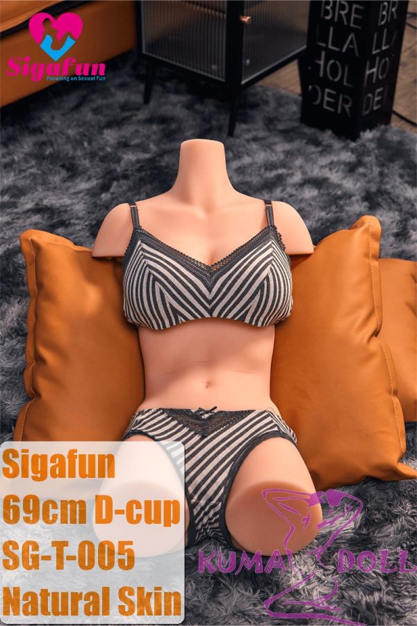 Sigafun TPE Torso SG-T-005 Akiko 69cm D-Cup  Natural Skin Sex Dollin Black & White Striped Bikini