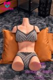Sigafun TPE Torso SG-T-005 Akiko 69cm D-Cup  Natural Skin Sex Dollin Black & White Striped Bikini