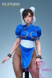 FG Studio FG003 Head Cosplay Chun-Li Doll 60cm Full Silicone Love doll easy to use easy to hide