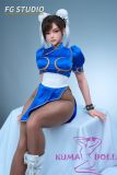 FG Studio FG003 Head Cosplay Chun-Li Doll 60cm Full Silicone Love doll easy to use easy to hide