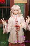 MLW doll Loli Sex Doll 138cm/4ft5 AA-cup Kisa Silicone material head with Yuhoshi Make-up (makeup selectable)