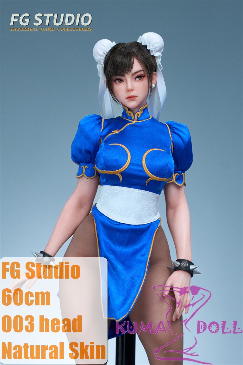 FG Studio FG003 Head Cosplay Chun-Li Doll 60cm Full Silicone Love doll easy to use easy to hide