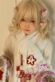 MLW doll Loli Sex Doll 138cm/4ft5 AA-cup Kisa Silicone material head with Yuhoshi Make-up (makeup selectable)