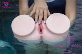 Sigafun Full Silicone Torso T-013 Megan 45cm D-cup Natural Skin Sex Doll in White Swimsuit
