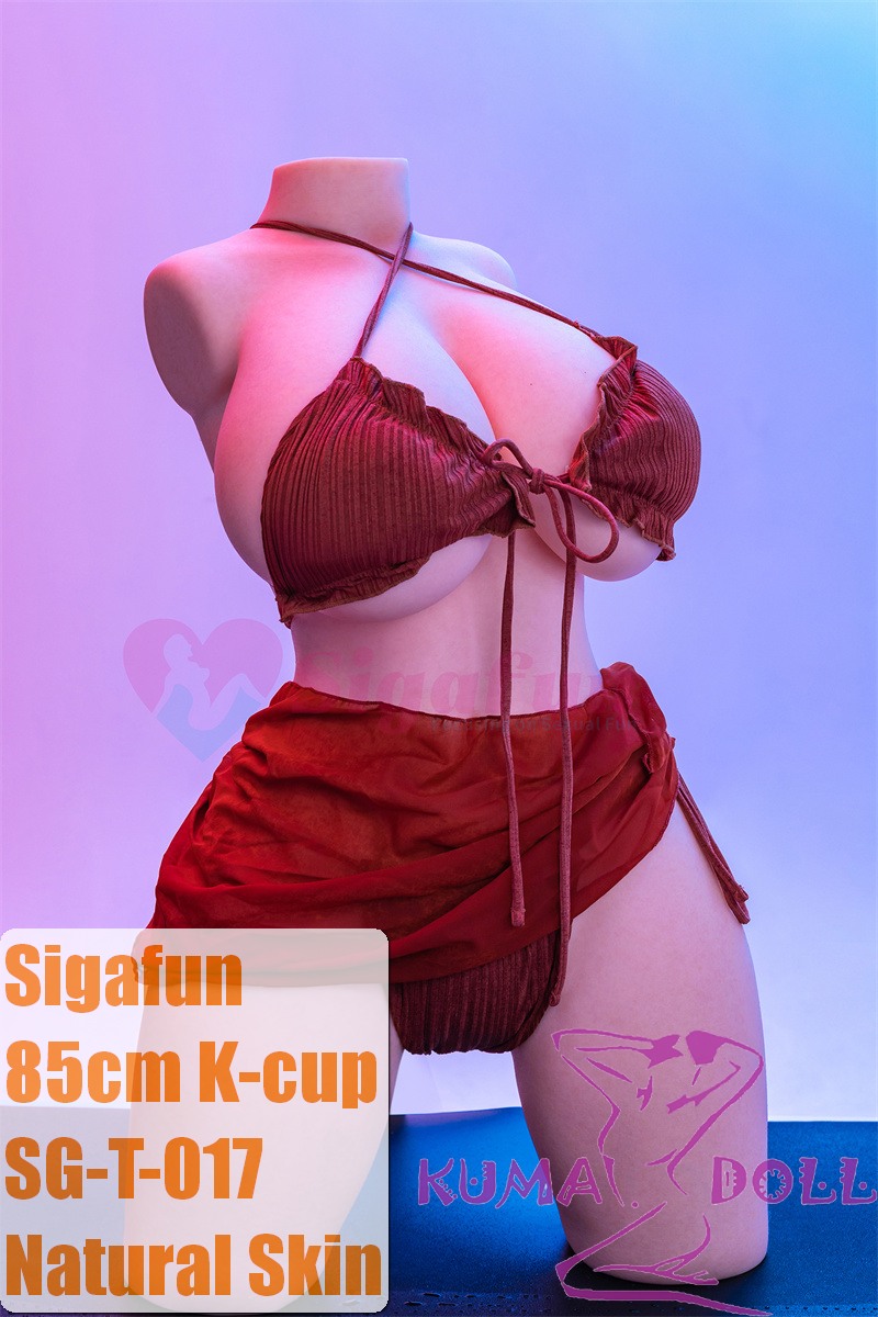 Sigafun Full Silicone Torso SG-T-017 Korina 85cm K-Cup Natural Skin Sex Doll in Red Bikini
