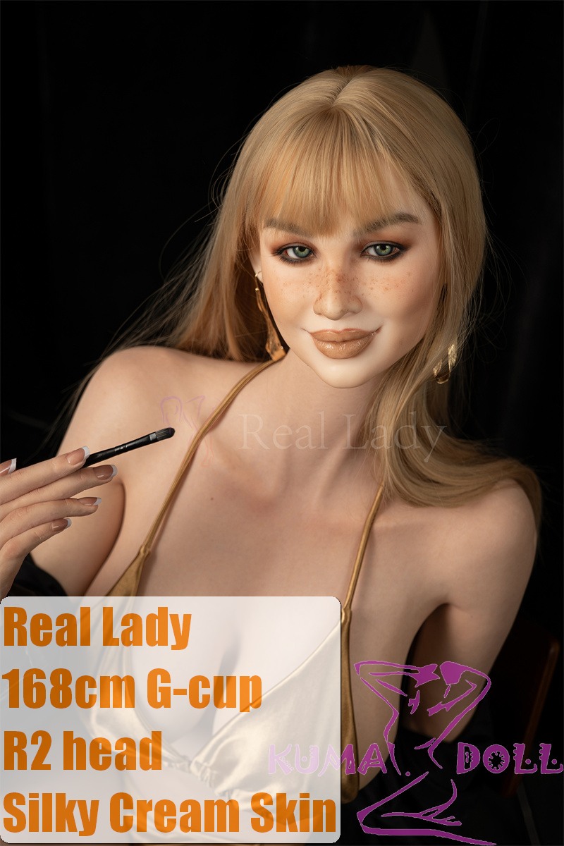 Real Lady Full Silicone Sex Doll 168cm G-cup Silky Cream Skin R2 head