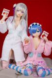 Aotume Doll Full Silicone Sex Doll C-cup 155cm/5ft1 with #125 Head Cosplay Emilia  – Re:Zero
