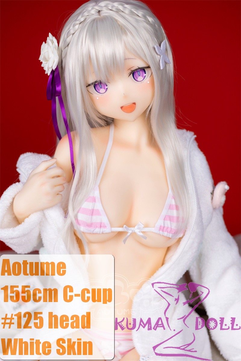 Aotume Doll Full Silicone Sex Doll C-cup 155cm/5ft1 with #125 Head Cosplay Emilia  – Re:Zero