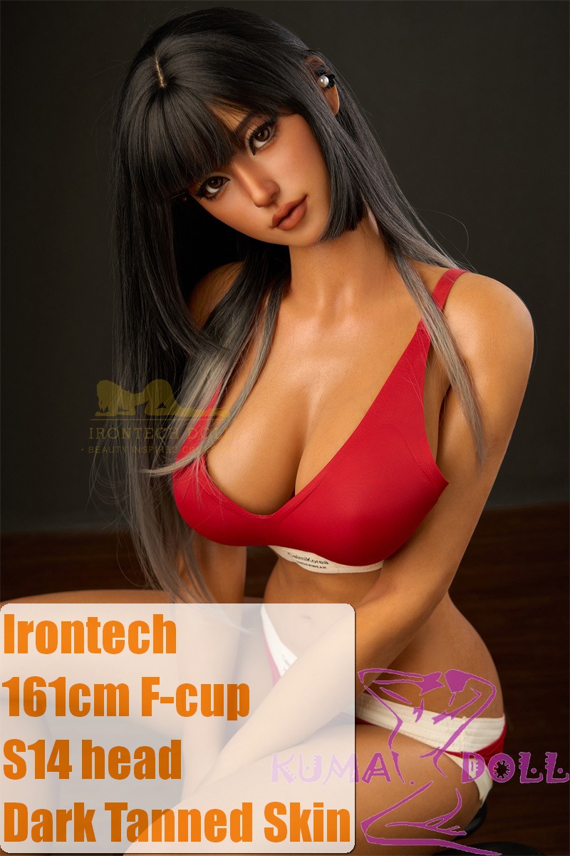 Irontech Doll Full silicone love doll 161cm/5ft3 F-cup S14 Head Skin Color-Dark Tanned