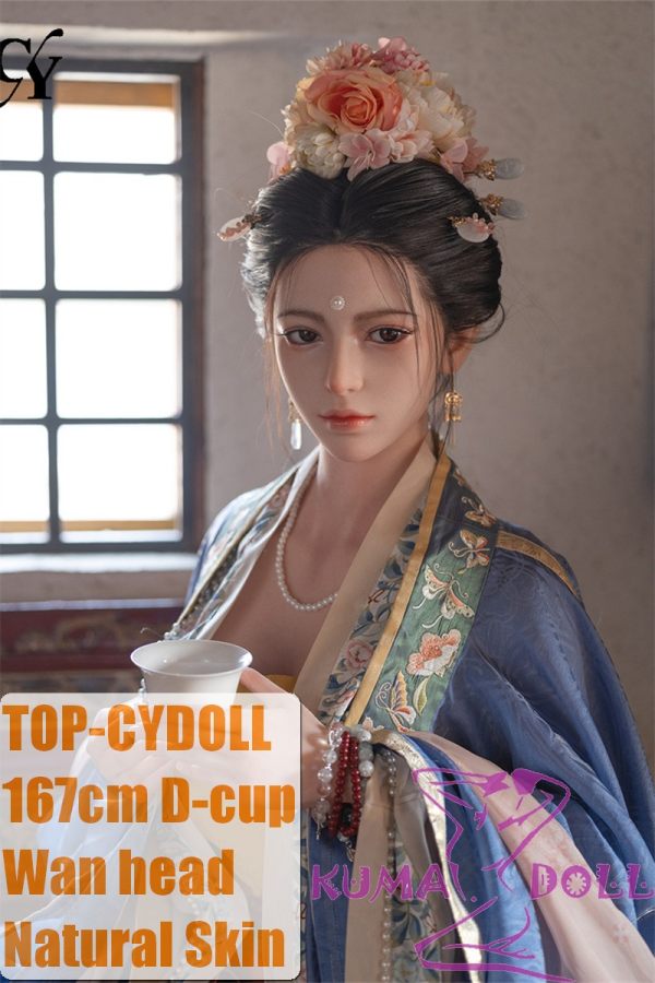 TOP-CYDOLL 167cm D-Cup Wan Head Full Silicone Doll Elegant in Traditional Chinese Dress