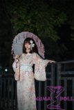 MLW Doll Full Silicone Sex Doll 156cm B-cup Hina head  Wearing Pink Kimono for Cherry Blossom Viewing