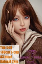 YUEdoll 140cm E-cup A3 Head Silicone Sex Doll AIO Seamless Body Selectable Brown School Uniform