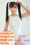 Lusandy Doll Mizuki Head 165cm D-Cup Full Silicone Sex Doll in White Swimsuit
