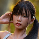 Lusandy Doll Full Silicone Mizuki Head 170cm F-cup Sex Doll with Body Make-up Elegant in White Lingerie