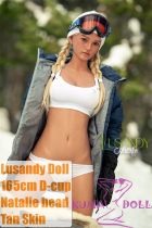 Lusandy Doll Full Silicone Natalie Head 165cm D-cup Sex Doll with Body Make-up Skiing Adventure
