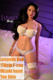 Lusandy Doll Mizuki Head 170cm F-Cup Full Silicone Sex Doll – Elegant in White Lingerie