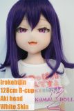 Irokebijin 128cm B-cup Anime TPE Doll - Aki | Purple Hair, Short T-Shirt & Strappy Bikini Bottom