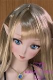 Mini doll sexable 60cm/2ft big breast silicone Elf head Blonde Hair