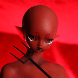 Climax Doll CLM  Full Silicone Mini Sex Doll Si60 XXL Hedy Head (Black)