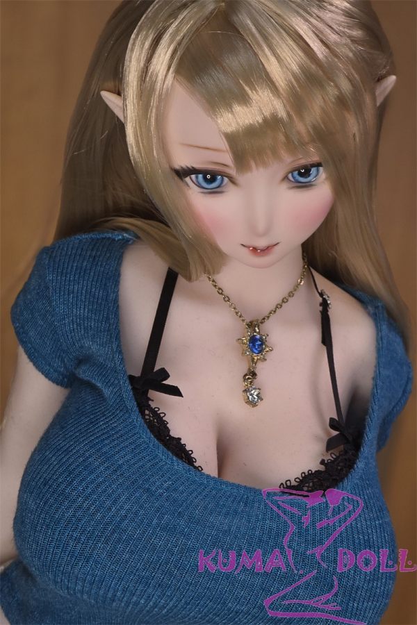 Mini doll sexable 60cm/2ft big breast silicone Elf head Blonde Hair