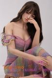 【Artist Makeup 】Top Sino Love Doll 167cm E-cup T39 head Artist Makeup Head RRS+ Makeup selectable in Colorful Striped Dress