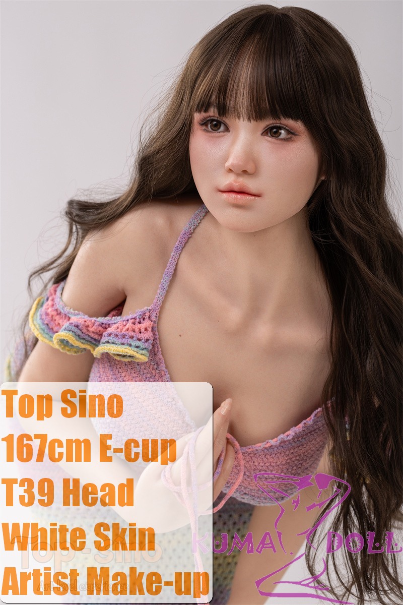 【Artist Makeup 】Top Sino Love Doll 167cm E-cup T39 head Artist Makeup Head RRS+ Makeup selectable in Colorful Striped Dress