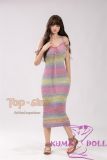 【Artist Makeup 】Top Sino Love Doll 167cm E-cup T39 head Artist Makeup Head RRS+ Makeup selectable in Colorful Striped Dress