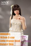 MMXDOLL 163cm D-cup Xiaojuzhi Head Realistic Makeup Silicone Love Doll in White Dress