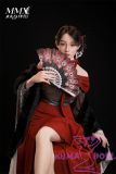 MMXDOLL 163cm D-cup silicone doll posing in a red dress