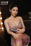 MMXDOLL 165cm F-cup Mengfei Head Full Silicone Sex Doll Realistic Makeup in Pink Sequin Dress