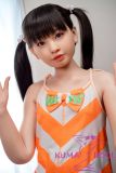 J-cute Doll Full Silicone Love Doll 149cm/4ft9 A-cup with Silicone Head AGD01 with new body makeup in Orange Striped Bikini