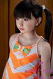 J-cute Doll Full Silicone Love Doll 149cm/4ft9 A-cup with Silicone Head AGD01 with new body makeup in Orange Striped Bikini