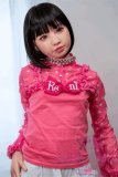 J-cute Doll Full Silicone Sex Doll 149cm/4ft9 A-cup AGD01 Head (Yuhoshi Make-up) with new body makeup in Pink Dress and White Skirt