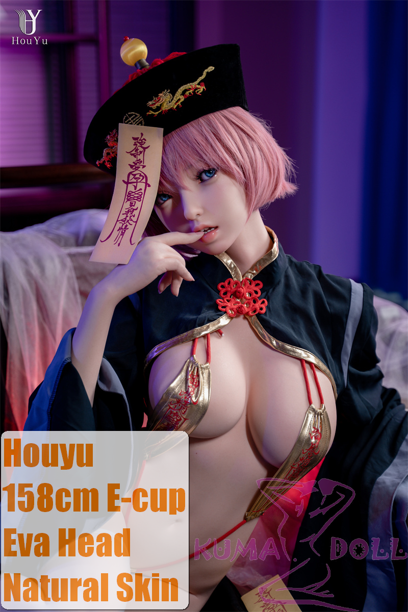 Houyu 158cm Eva Houyu & RZRDOLL collaboration product life-size full silicone love doll in Chinese Zombie Costume