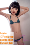 J-cute Doll Full Silicone Sex Doll 137cm A-cup AGD02  Head