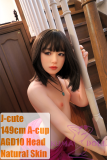 J-cute Doll Full Silicone Love Doll 149cm/4ft9 A-cup with Silicone Head AGD10陽葵-001