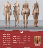 Doll Senior Wuxue Head 165cm B-cup Full Silicone Sex Doll with Body Make-up