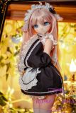 MW Girl Anime Sex Doll 85cm #002 Head – Pink-Haired Mini Maid Sex Doll